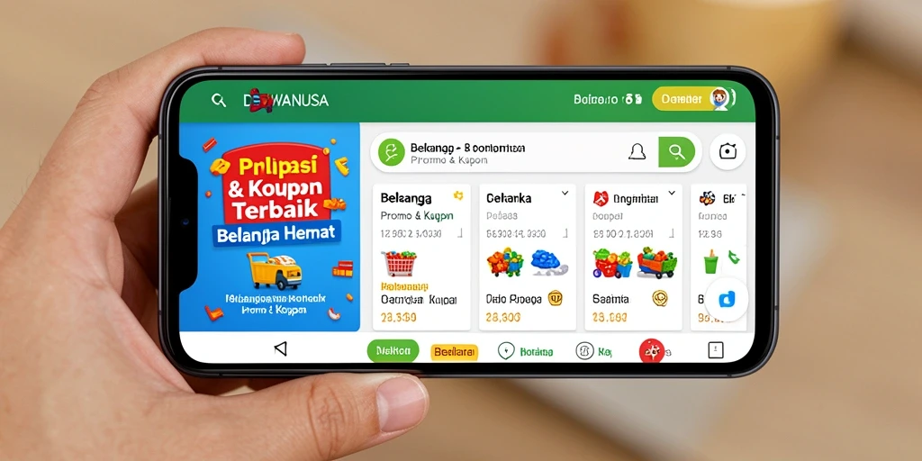 Tampilan antarmuka DEWANUSA yang user-friendly untuk kemudahan akses promo.