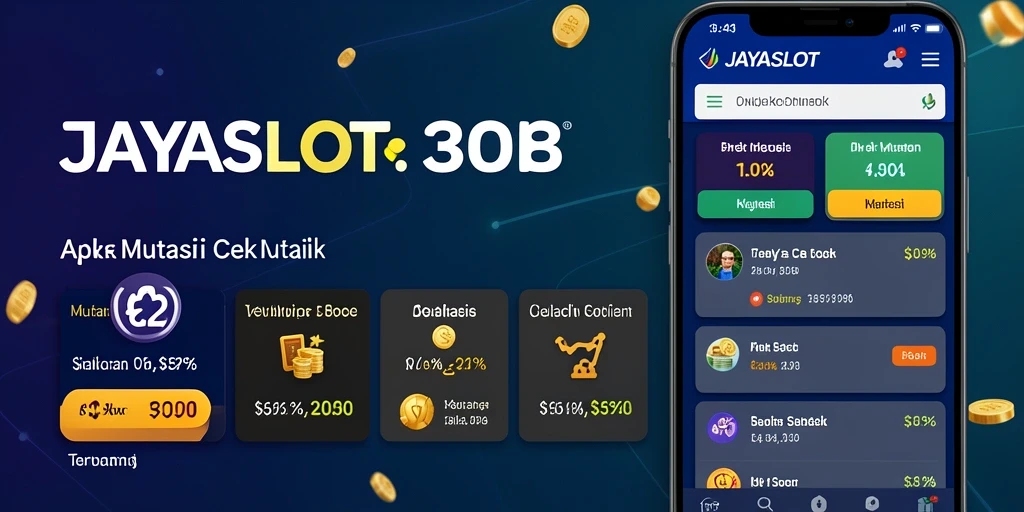 Antarmuka JAYASLOT menampilkan fungsi cek mutasi yang jelas dan sederhana.