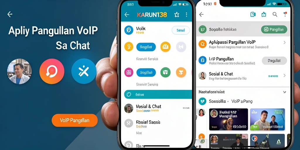 Tampilan antarmuka KARUN138 yang user-friendly saat melakukan panggilan VoIP.