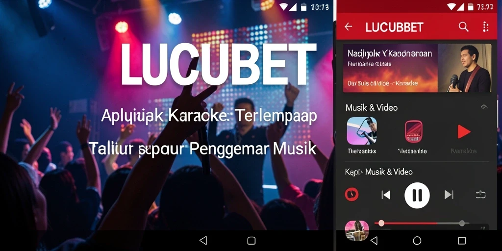 Tampilan utama LUCUBET dengan fitur Karaoke yang memanjakan pengguna.