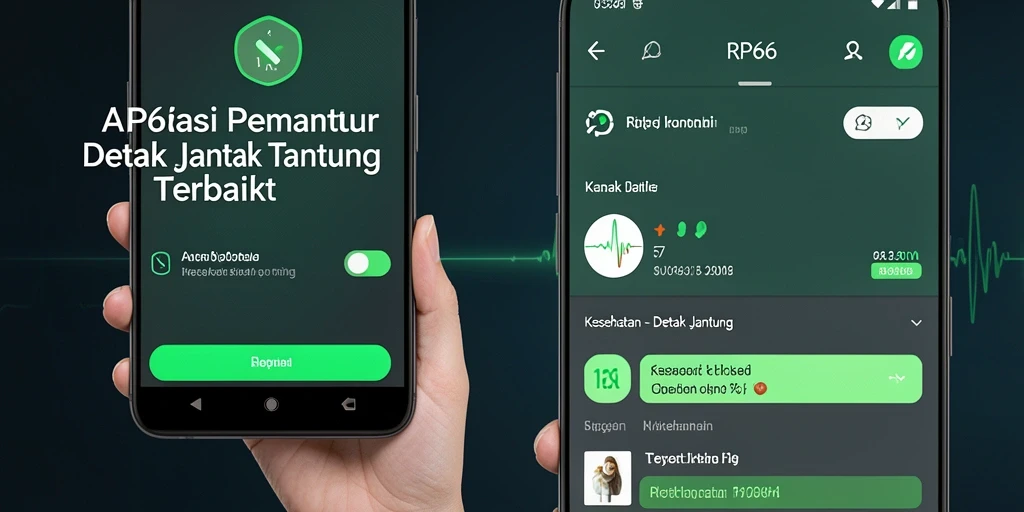 Antarmuka aplikasimu untuk memantau detak jantung.
