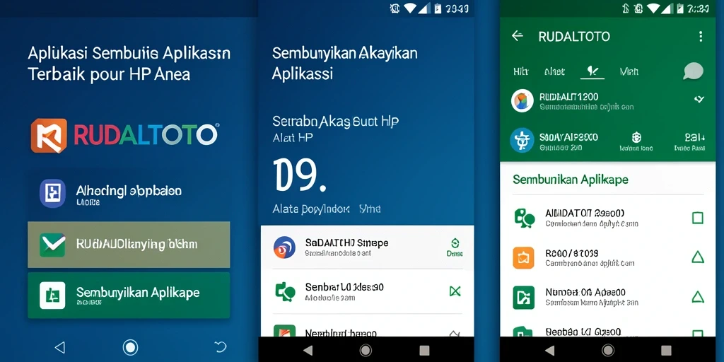Antarmuka RUDALTOTO yang sederhana dan fungsional untuk menyembunyikan aplikasi.