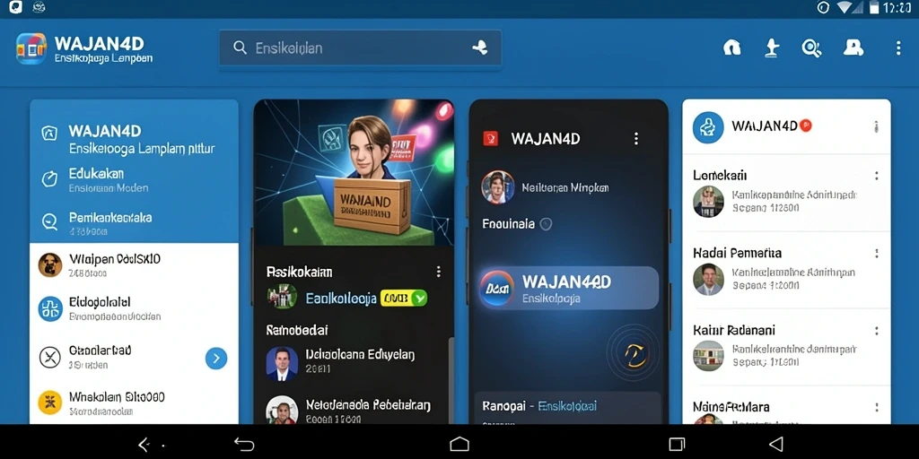 Antarmuka pengguna WAJAN4D yang menarik dan informatif.